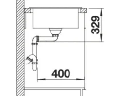 Spüle Blanco SONA 45 S 780 x 500 mm softweiß 527149