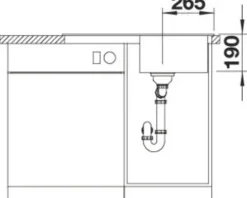 Spüle Blanco SONA 45 S 780 x 500 mm softweiß 527149