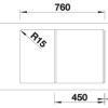 Spüle Blanco SONA 45 S 780 x 500 mm tartufo 519669