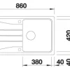 Spüle Blanco SONA 5 S 860 x 500 mm weiß 519674