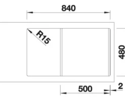 Spüle Blanco SONA 5 S 860 x 500 mm weiß 519674
