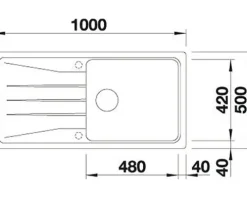 Spüle Blanco SONA XL 6 S 1000 x 500 mm anthrazit 519689