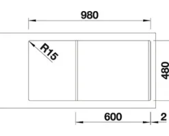 Spüle Blanco SONA XL 6 S 1000 x 500 mm tartufo 519696