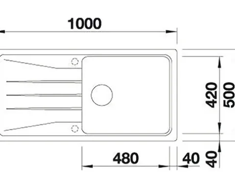Spüle Blanco SONA XL 6 S 1000 x 500 mm tartufo 519696