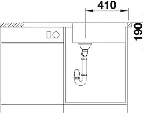 Spüle Blanco SONA XL 6 S 1000 x 500 mm tartufo 519696