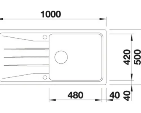 Spüle Blanco SONA XL 6 S 1000 x 500 mm tartufo 519696