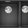 Spüle Blanco SUBLINE 340/160-F 552 x 427 mm anthrazit 523568 1 Spülbecken Ohne Tropffläche Mit Restebecken Becken links