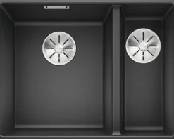 Spüle Blanco SUBLINE 340/160-F 552 x 427 mm anthrazit 523568 1 Spülbecken Ohne Tropffläche Mit Restebecken Becken links