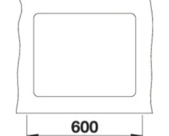 Spüle Blanco SUBLINE 500-F 527 x 427 mm vulkangrau 527352