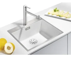 Spüle Blanco SUBLINE 500-IF/A Steelframe 543 x 510 mm schwarz edelstahl 525999