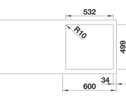 Spüle Blanco SUBLINE 500-IF/A 543 x 510 mm weiß 524112