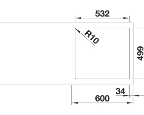 Spüle Blanco SUBLINE 500-IF/A 543 x 510 mm weiß 524112
