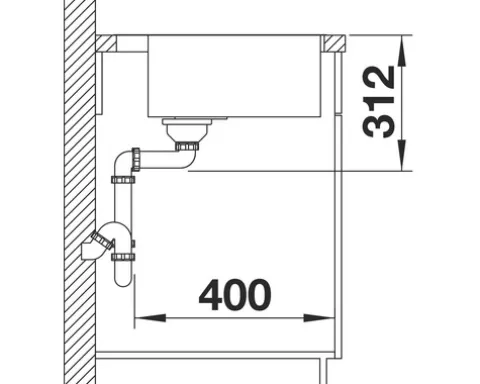 Spüle Blanco SUBLINE 500-IF/A 543 x 510 mm weiß 524112
