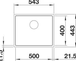 Spüle Blanco SUBLINE 500-IF 543 x 443 mm weiß 524110