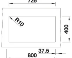 Spüle Blanco SUBLINE 350/350-U 755 x 460 mm anthrazit 523574