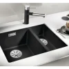Spüle Blanco SUBLINE 340/160-U 555 x 460 mm anthrazit 523548 1 Spülbecken Ohne Tropffläche Mit Restebecken Becken links