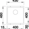 Spüle Blanco SUBLINE 400-U 430 x 460 mm anthrazit 523422