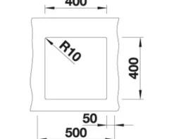 Spüle Blanco SUBLINE 400-U 430 x 460 mm anthrazit 523422