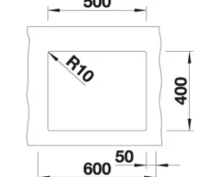 Spüle Blanco SUBLINE 500-U 530 x 460 mm anthrazit 523432