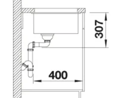 Spüle Blanco SUBLINE 500-U 530 x 460 mm anthrazit 523432