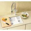 Spüle Blanco SUBLINE 350/150-U 567 x 456 mm magnolia glänzend 523742 1 Spülbecken Mit Restebecken Ohne Tropffläche Becken links