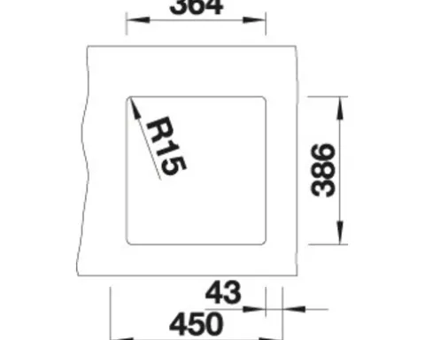 Spüle Blanco SUBLINE 375-U 414 x 456 mm magnolia glänzend 523727