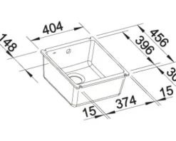 Spüle Blanco SUBLINE 375-U 414 x 456 mm magnolia glänzend 523727