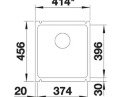 Spüle Blanco SUBLINE 375-U 414 x 456 mm magnolia glänzend 523727
