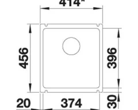 Spüle Blanco SUBLINE 375-U 414 x 456 mm magnolia glänzend 523727