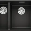 Spüle Blanco SUBLINE 340/160-U 555 x 460 mm schwarz 525986 2 Spülbecken Becken rechts Ohne Tropffläche
