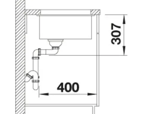 Spüle Blanco SUBLINE 500-U 530 x 460 mm softweiß 527170