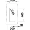 Spüle Blanco SUBLINE 160-U 190 x 460 mm weiß 523400