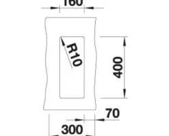Spüle Blanco SUBLINE 160-U 190 x 460 mm weiß 523400
