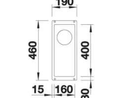 Spüle Blanco SUBLINE 160-U 190 x 460 mm weiß 523400