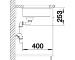 Spüle Blanco SUBLINE 160-U 190 x 460 mm weiß 523400