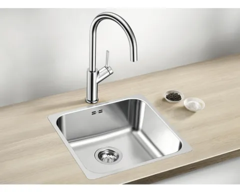 Spüle Blanco SUPRA 400-IF R12 440 x 440 mm edelstahl bürstfinish 526350