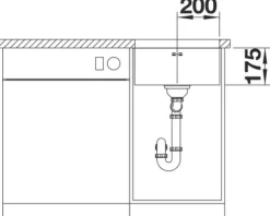 Spüle Blanco SUPRA 400-U 430 x 430 mm edelstahl bürstfinish 518201