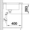 Spüle Blanco SUPRA 340-U 370 x 430 mm edelstahl bürstfinish 518199
