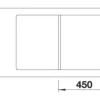 Spüle Blanco ZENAR 45 S-F 848 x 498 mm vulkangrau 527362 1 Spülbecken Flächenbündig Flächenbündige Optik Mit Tropffläche Becken links