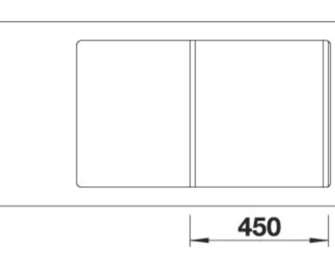 Spüle Blanco ZENAR 45 S-F 848 x 498 mm vulkangrau 527362 1 Spülbecken Flächenbündig Flächenbündige Optik Mit Tropffläche Becken links