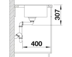 Spüle Blanco ZENAR 45 S-F 848 x 498 mm vulkangrau 527362 1 Spülbecken Flächenbündig Flächenbündige Optik Mit Tropffläche Becken links