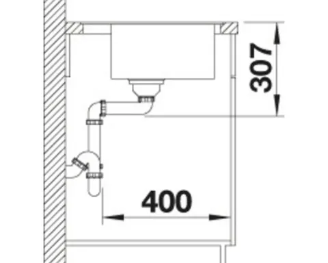 Spüle Blanco ZENAR 45 S-F 848 x 498 mm vulkangrau 527362 1 Spülbecken Flächenbündig Flächenbündige Optik Mit Tropffläche Becken links