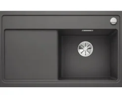 Spüle Blanco ZENAR 45 S 860 x 510 mm felsgrau 523785 Becken rechts