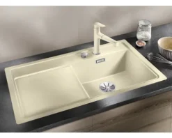 Spüle Blanco ZENAR 5 S 915 x 510 mm vulkangrau 527365 1 Spülbecken Mit Tropffläche Becken rechts