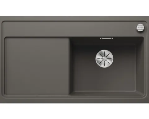 Spüle Blanco ZENAR 5 S 915 x 510 mm vulkangrau 527365 1 Spülbecken Mit Tropffläche Becken rechts