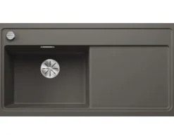 Spüle Blanco ZENAR XL 6 S 1000 x 510 mm vulkangrau 527370 1 Spülbecken Mit Tropffläche Becken links