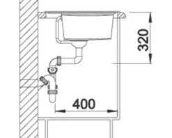 Spüle Blanco ZENAR XL 6 S 1000 x 510 mm vulkangrau 527370 1 Spülbecken Mit Tropffläche Becken links