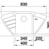 Spüle Blanco ZIA 9 E 930 510 mm vulkangrau 527394