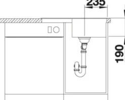 Spüle Blanco ZIA 45 S Compact 680 500 mm anthrazit 524711