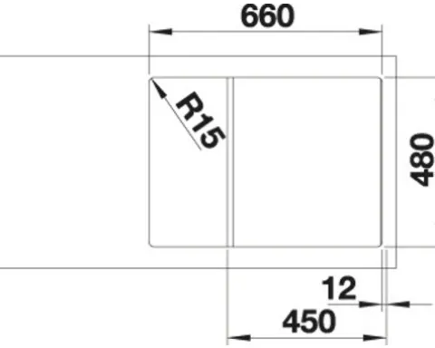 Spüle Blanco ZIA 45 S Compact 680 500 mm anthrazit 524711